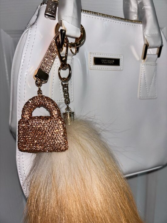 Versace Handbags - NWT Versace White Satchel + Fox Tail Charm Dust Bag Purse (Authentication)